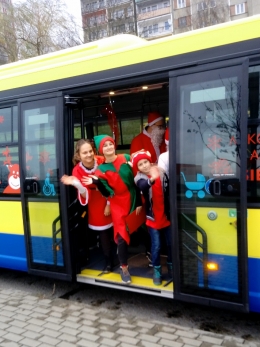 Mikołaj w autobusie MPK